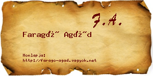 Faragó Agád névjegykártya